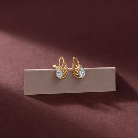 Teardrop Frame Diamond Stud Earrings Teardrop Frame Diamond Stud Earrings