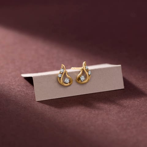 Fluid Wave Diamond Stud Earrings Fluid Wave Diamond Stud Earrings