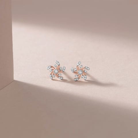 Whirl Sparkle Diamond Stud Earrings Whirl Sparkle Diamond Stud Earrings
