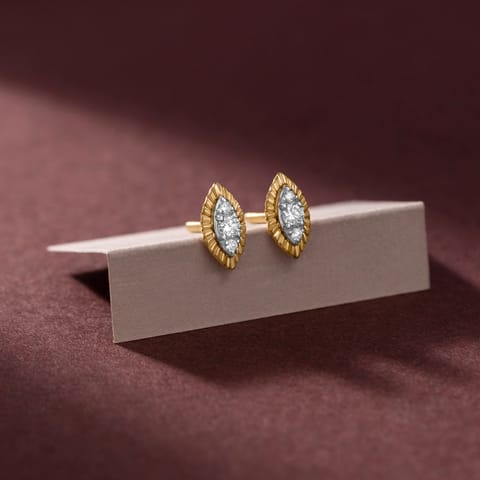 Fluted Marquise Diamond Stud Earrings Fluted Marquise Diamond Stud Earrings