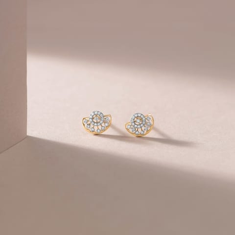 Fanburst Halo Diamond Stud Earrings Fanburst Halo Diamond Stud Earrings