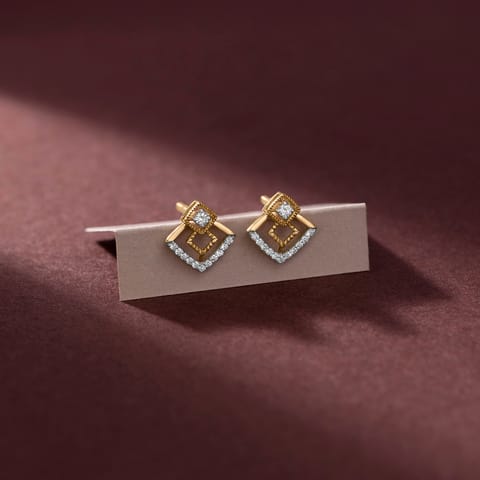Concentric Rhombus Diamond Stud Earrings Concentric Rhombus Diamond Stud Earrings