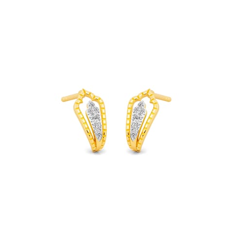 Merlot Diamond Hoop Earrings