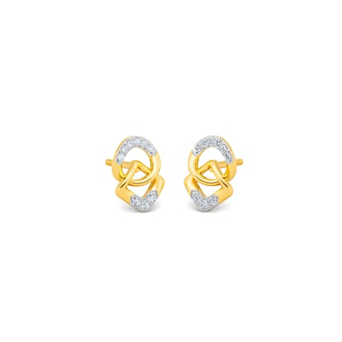 Geometric Fusion Diamond Stud Earrings Geometric Fusion Diamond Stud Earrings