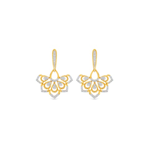 Royal Flora Diamond Drop Earrings Royal Flora Diamond Drop Earrings