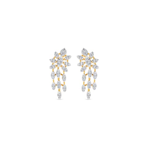 Blossom Cascade Diamond Stud Earrings