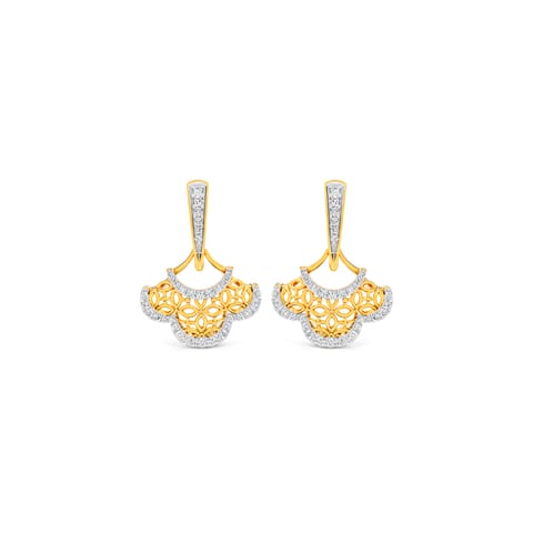 Modern Maze Diamond Drop Earrings Modern Maze Diamond Drop Earrings