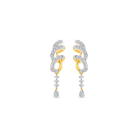 Impeccable Swirl Diamond Drop Earrings Impeccable Swirl Diamond Drop Earrings