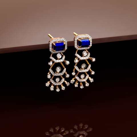 Majestic Sapphire Gemstone Drop Earrings