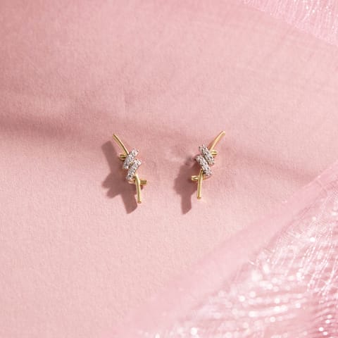 Tied Twist Diamond Ear Cuffs