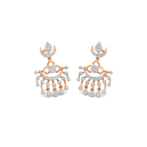 Crescent Radiance Diamond Drop Earrings