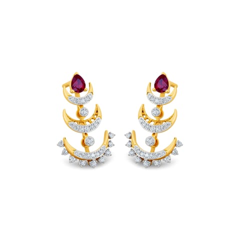 Crimson Chandra Gemstone Drop Earrings Crimson Chandra Gemstone Drop Earrings