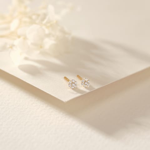 Seven Halo Diamond Stud Earrings Seven Halo Diamond Stud Earrings