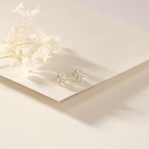 Seven Petals Diamond Stud Earrings Seven Petals Diamond Stud Earrings