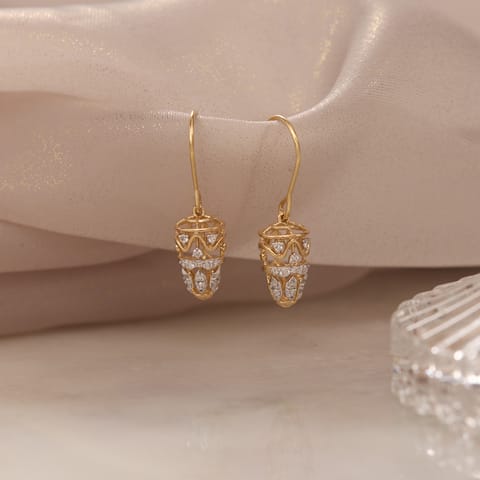 Filigree Cage Diamond Jhumka Filigree Cage Diamond Jhumka