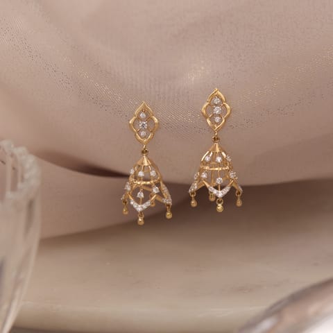 Chevron Arch Diamond Jhumka Chevron Arch Diamond Jhumka
