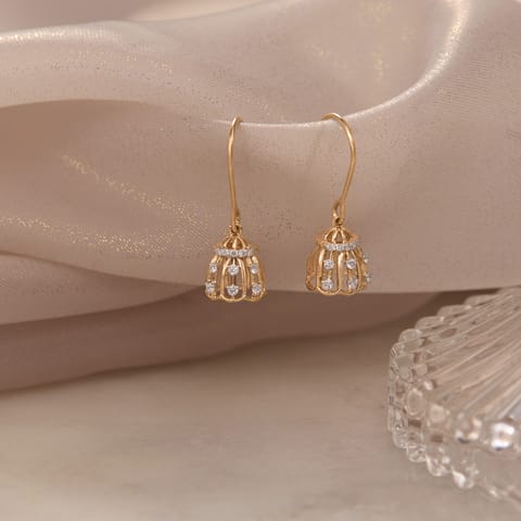 Filigree Dome Diamond Jhumka