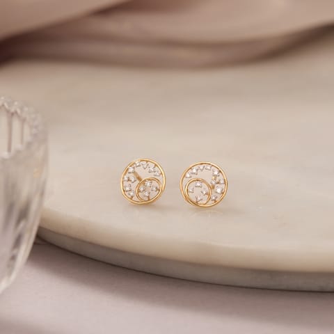 Starlight Sphere Diamond Stud Earrings