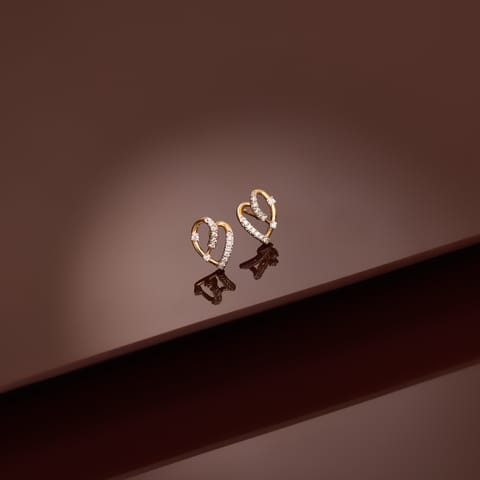Linear Twirl Diamond Stud Earrings Linear Twirl Diamond Stud Earrings