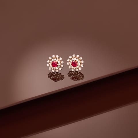 Rouge Eclat Gemstone Stud Earrings Rouge Eclat Gemstone Stud Earrings