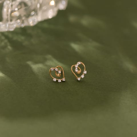 Spiraled Diamond Stud Earrings