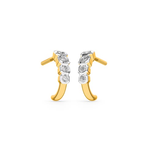 Linear Bezel Diamond Hoop Earrings Linear Bezel Diamond Hoop Earrings