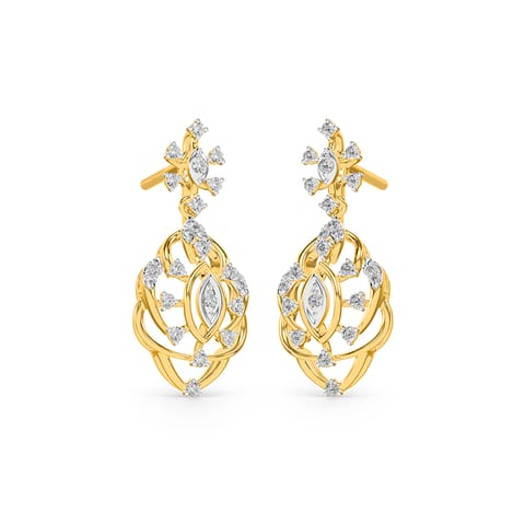 Deco Eye Diamond Drop Earrings