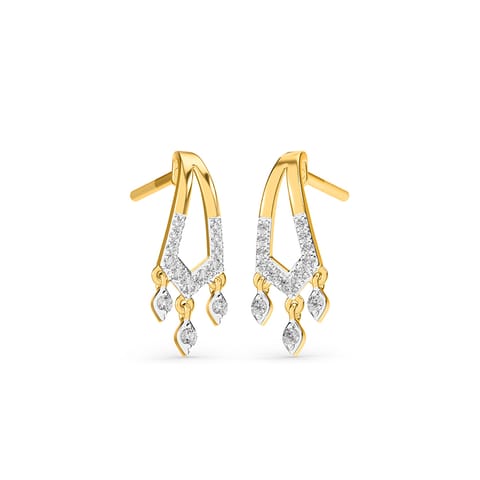 V-Chevron Diamond Drop Earrings V-Chevron Diamond Drop Earrings