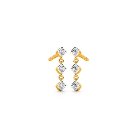 Geometric Lozenge Diamond Drop Earrings Geometric Lozenge Diamond Drop Earrings
