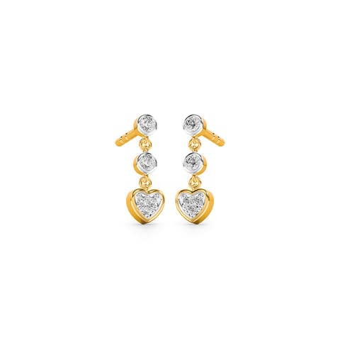Radiant Heart Trio Diamond Drop Earrings Radiant Heart Trio Diamond Drop Earrings