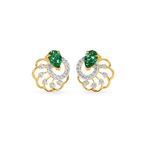 Verdant Bloom Gemstone Stud Earrings Verdant Bloom Gemstone Stud Earrings