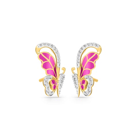 Rose Flutter Diamond Stud Earrings Rose Flutter Diamond Stud Earrings
