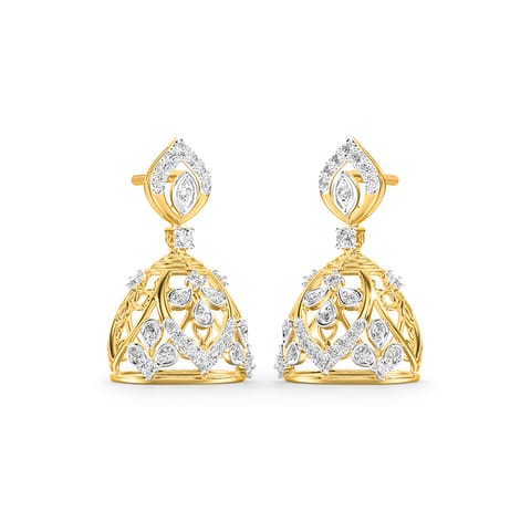 Gilded Mesh Bell Diamond Ring