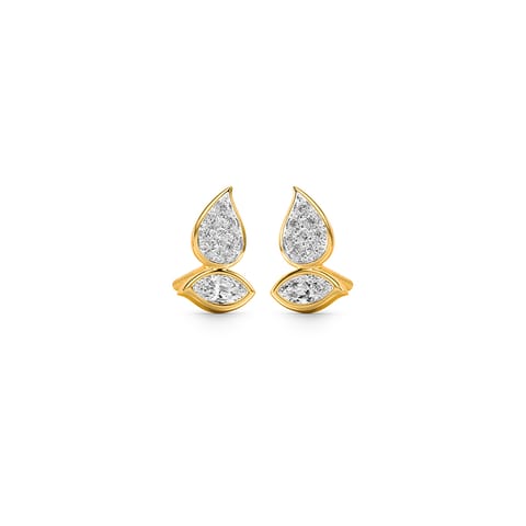 Twin Dewdrop Diamond Stud Earrings Twin Dewdrop Diamond Stud Earrings
