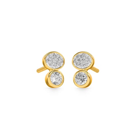 Modern Contour Diamond Stud Earrings Modern Contour Diamond Stud Earrings