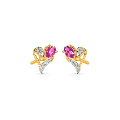 Petal Swoop Gemstone Stud Earrings Petal Swoop Gemstone Stud Earrings