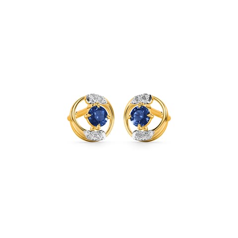 Verdant Eye Gemstone Stud Earrings