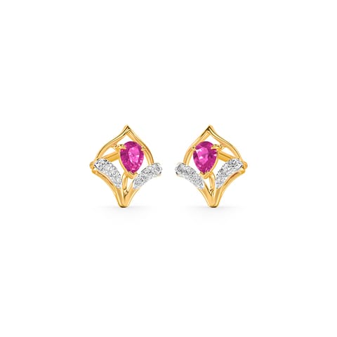 Fleur-de-Lis Gemstone Stud Earrings