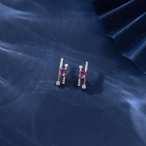 Lavender Horizon Gemstone Stud Earrings