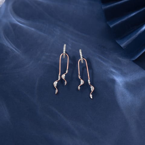 Twin Wave Diamond Drop Earrings Twin Wave Diamond Drop Earrings