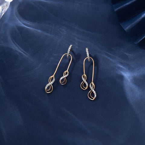 Twin infinity Diamond Drop Earrings Twin infinity Diamond Drop Earrings