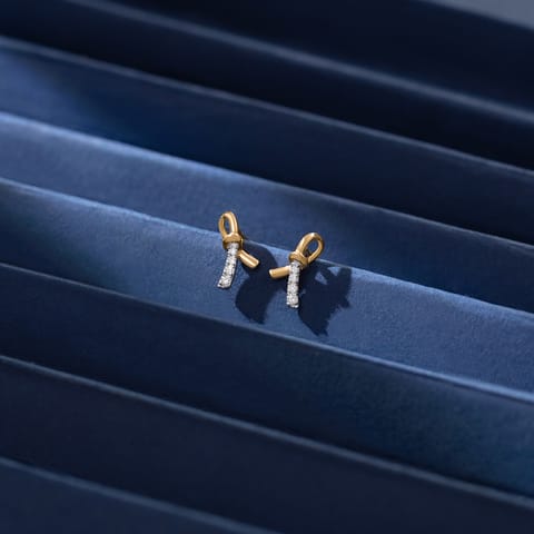 Lumina Knot Diamond Stud Earrings