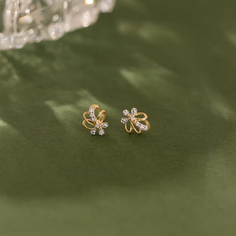 Flora Spark Diamond Stud Earrings Flora Spark Diamond Stud Earrings