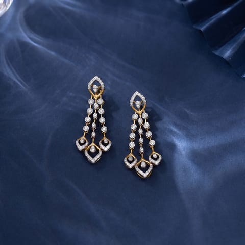 Dazzling Fringe Diamond Drop Earrings