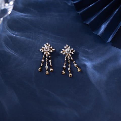 Glimmering fall Diamond Drop Earrings