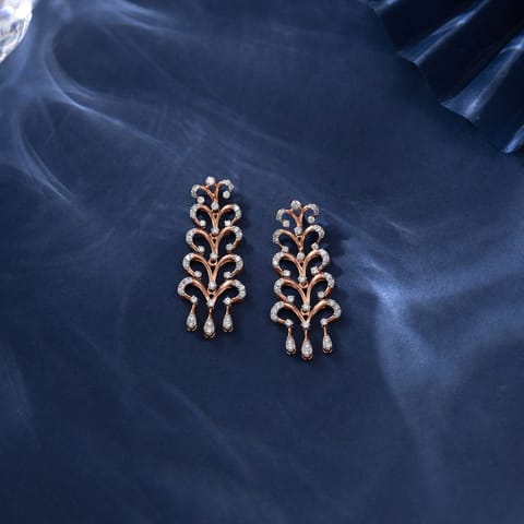Golden Cascade Diamond Drop Earrings Golden Cascade Diamond Drop Earrings