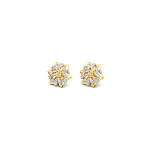Starry Floria Diamond Stud Earrings Starry Floria Diamond Stud Earrings