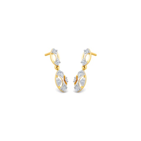 Lucent Flow Diamond Drop Earrings