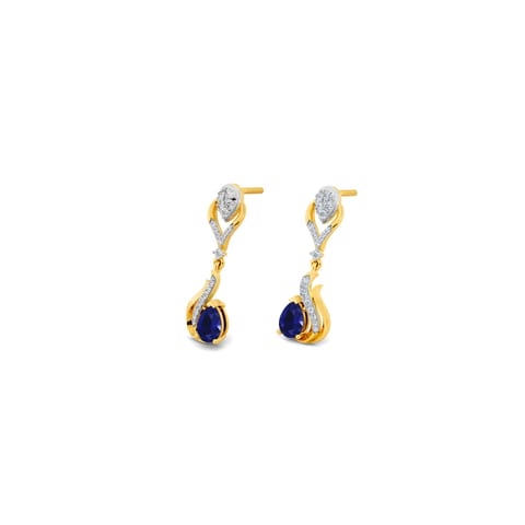 Blue Empress Gemstone Drop Earrings