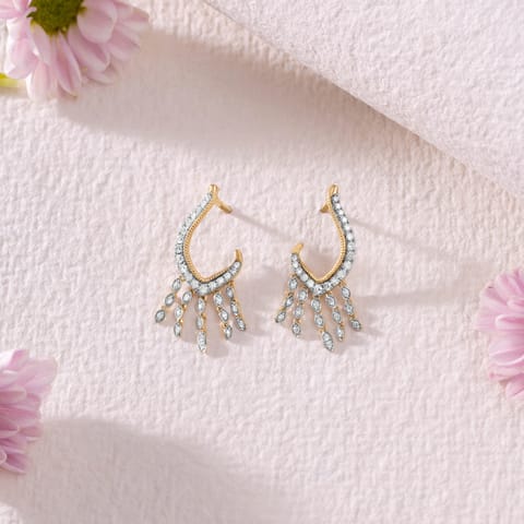 Flowing Grace Diamond Drop Earrings Flowing Grace Diamond Drop Earrings